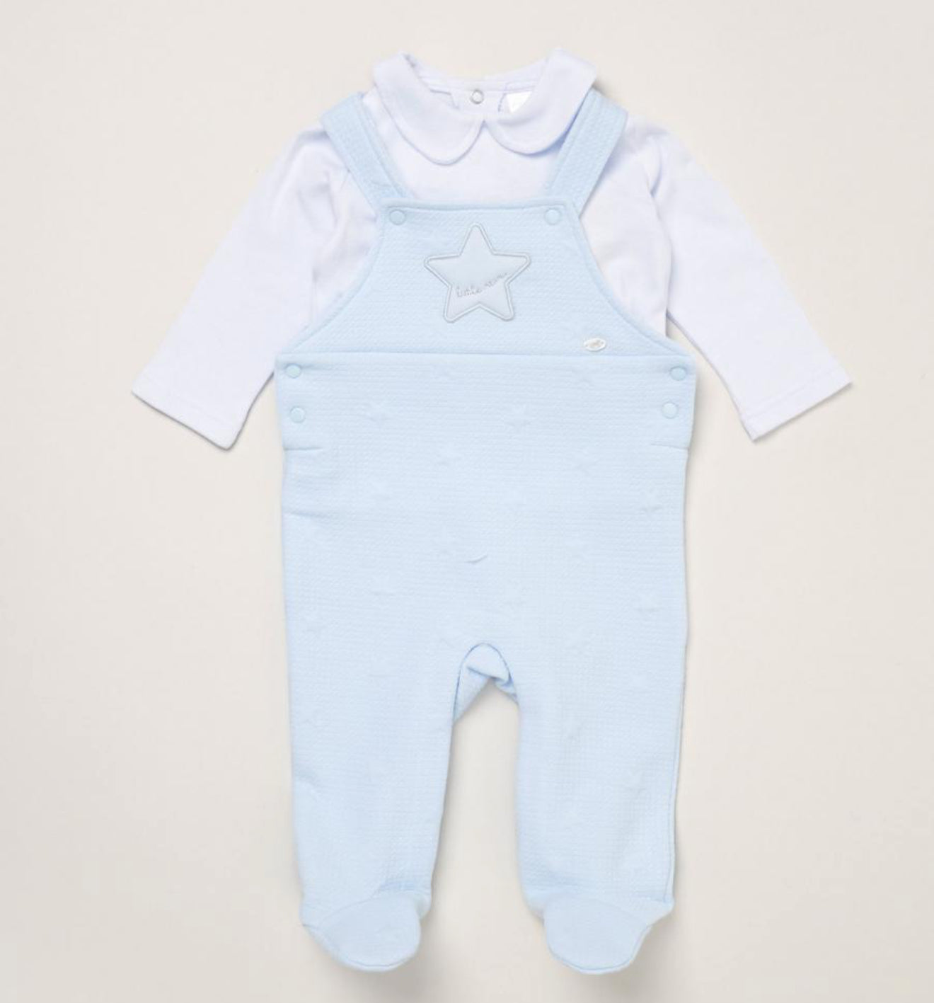 Star textured dungaree set