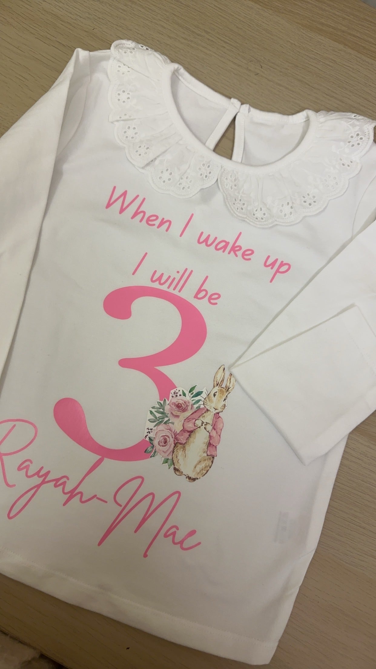 Frill pyjamas ( pink rabbit theme)