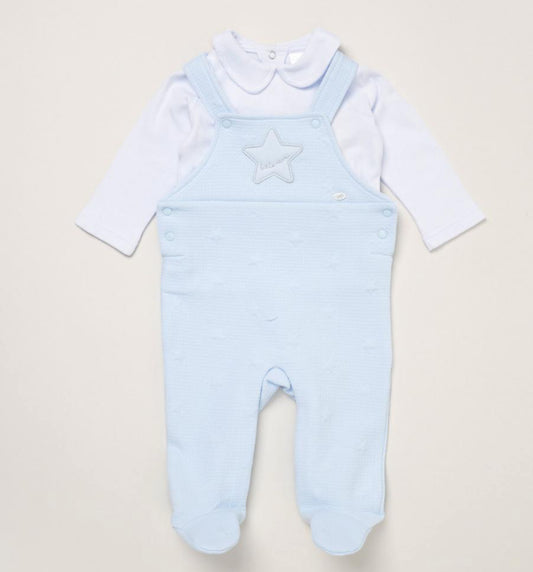 Star textured dungaree set
