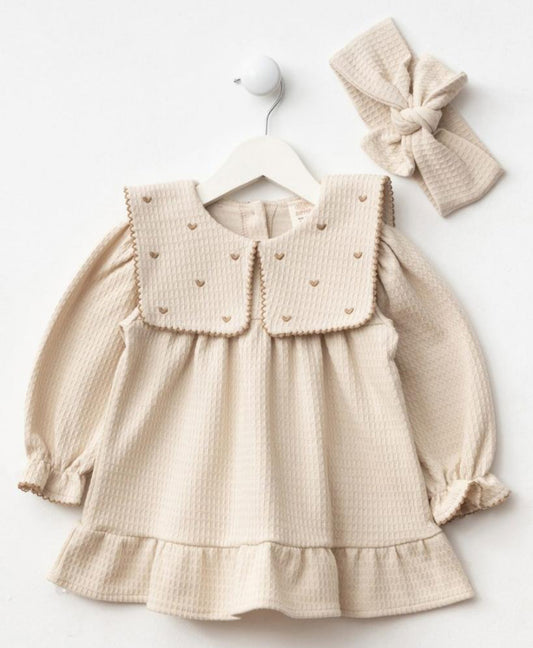Heart Embossed dress set